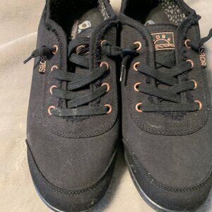 BOBS from Skechers Black Memory Foam Sneakers, Size 8 M